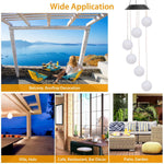 Solar Powered LED Ball Wind Chimes - Color Changing LED String Light